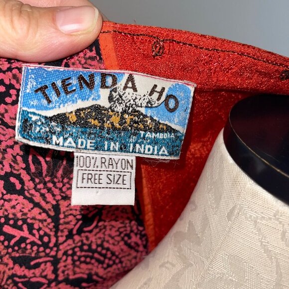 Tienda Ho Womens Jacket One Size Multicolor Open Front Tunic Mixed Print - Picture 4 of 9